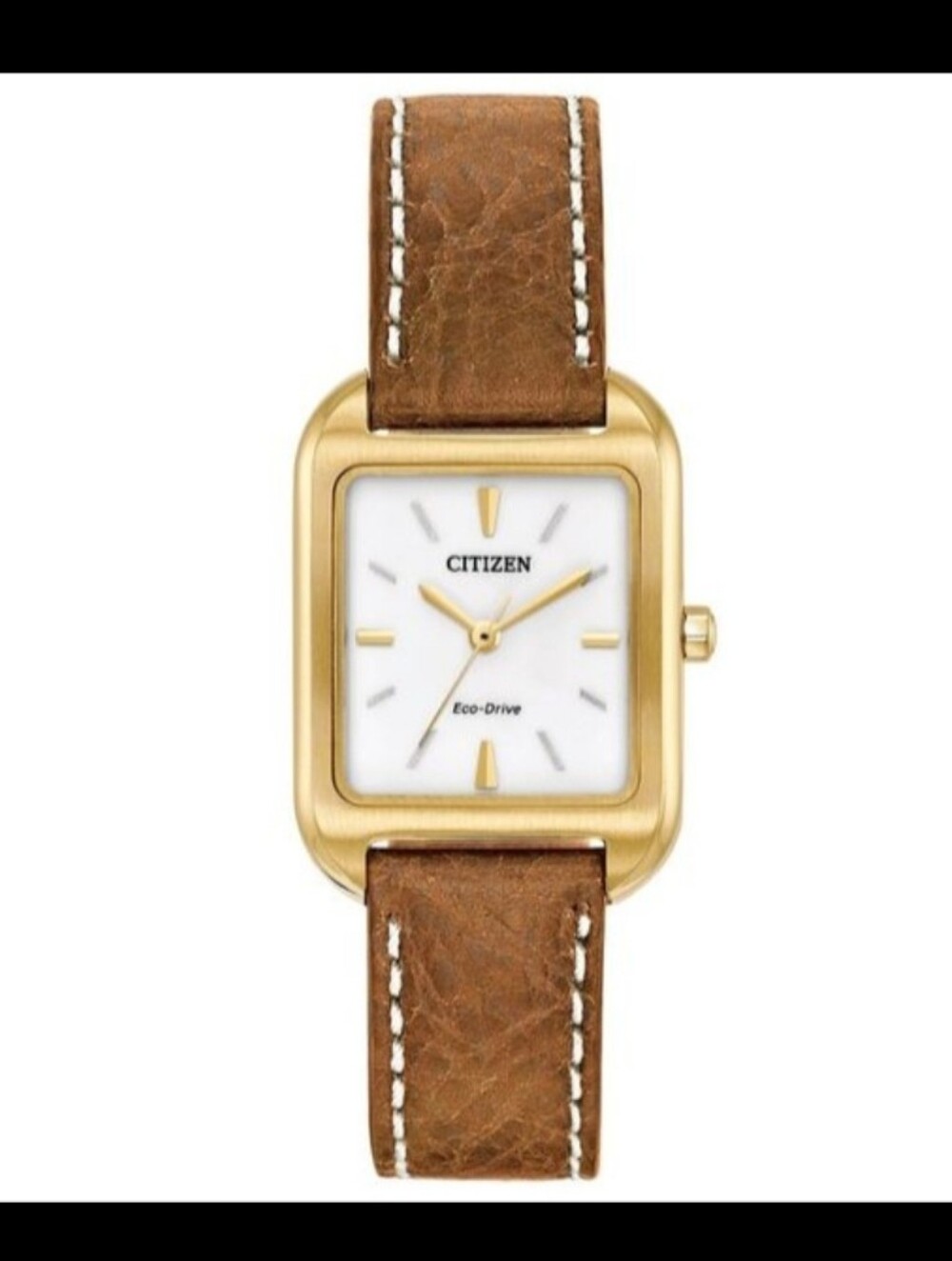 EUC CITIZEN ECO-DRIVE WOMEN'S SILHOUETTE BROWN LEATHER STRAP EM0492-02A